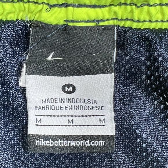 Nike Swim Trunks Mens Size Medium Blue Plaid Elastic Waist Stretch Swim Shorts - Picture 11 of 13